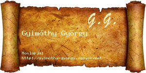 Gyimóthy György névjegykártya