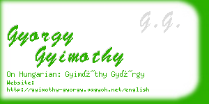 gyorgy gyimothy business card